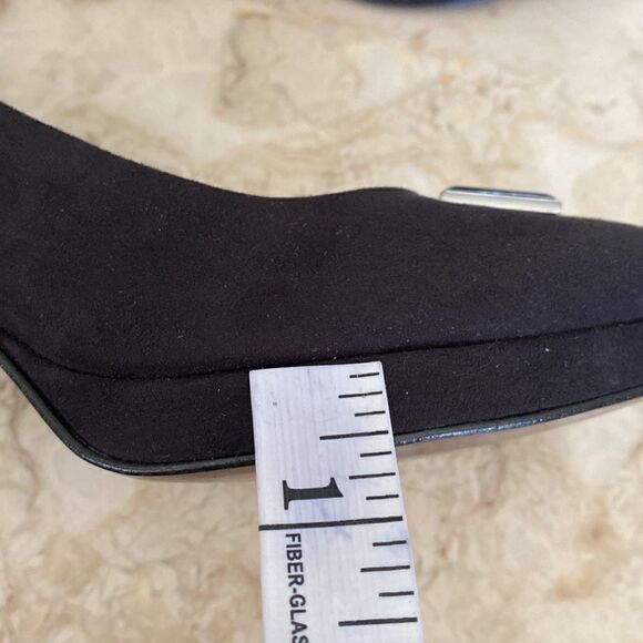 Roccobarocco Black Suede Leather Party Pumps 3” Heels - Picture 11 of 14